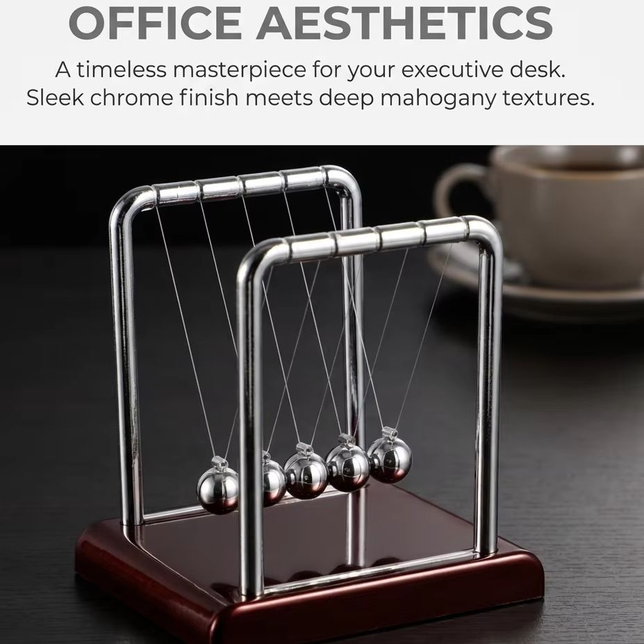 Office Technologies - مهد نيوتن للتأرجح، لعبة علمية فيزيائية،