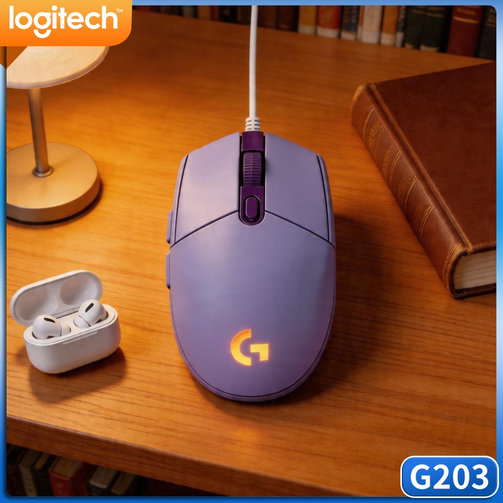 Logitech Mouse G203 - ماوس الألعاب السلكي لوجيتك G203، تصميم