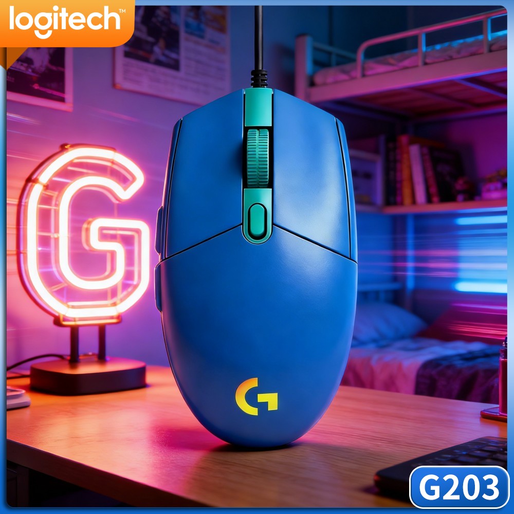 Logitech Mouse G203 - ماوس الألعاب السلكي لوجيتك G203 مع