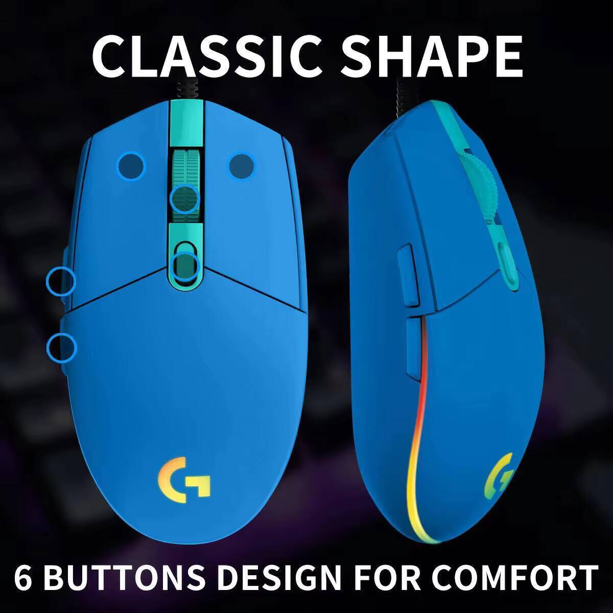 ماوس ألعاب لوجيتك G203 سلكي بإ - مراجعة Logitech Mouse G203 وسعره