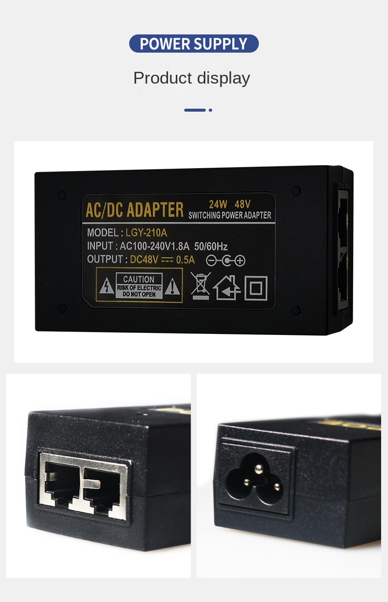 POE جيجابت الطاقة 48V0.5A/24V  - مراجعة Power Over Ethernet وسعره