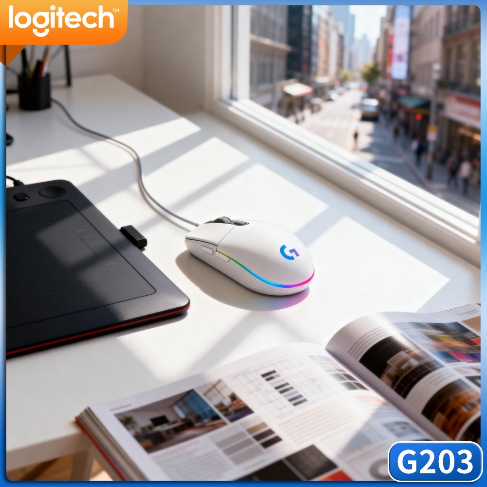 ماوس ألعاب لوجيتك G203 سلكي مع - مراجعة Logitech Mouse G203 وسعره